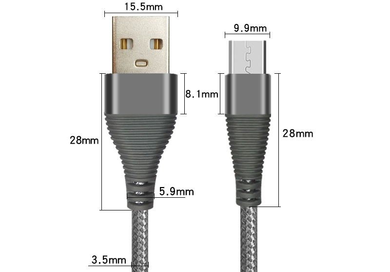 Micro USB Cable Grey