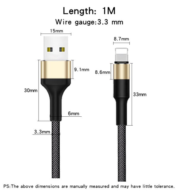 Round Head Apple Lightning Cable